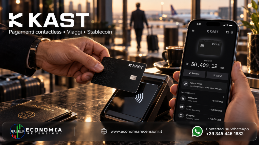 Schermata KAST con costi e commissioni della carta