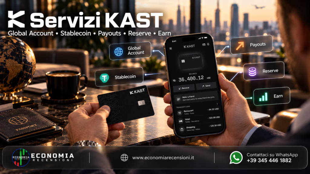 Schermata KAST con costi e commissioni della carta