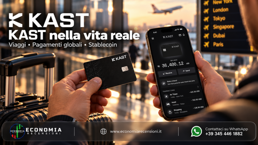KAST nella sezione 3. Stablecoin e crypto: depositare e spendere senza exchange intermedio
