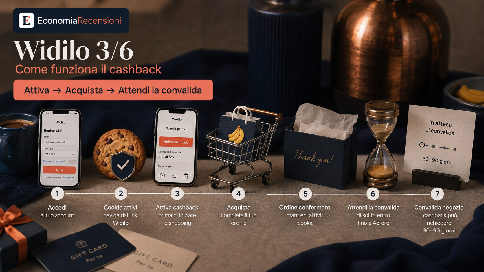 Cashback di Widilo collegato agli acquisti con carta