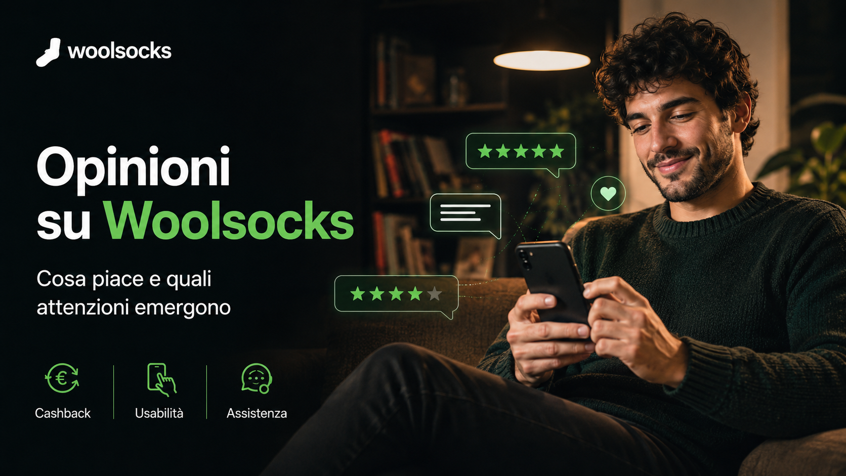 Cashback di Woolsocks collegato agli acquisti con carta