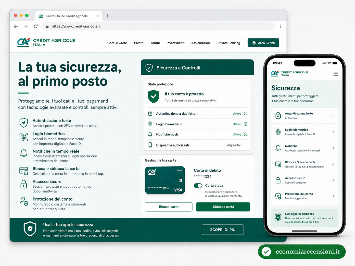 CREDIT AGRICOLE nella sezione protezione dei depositi