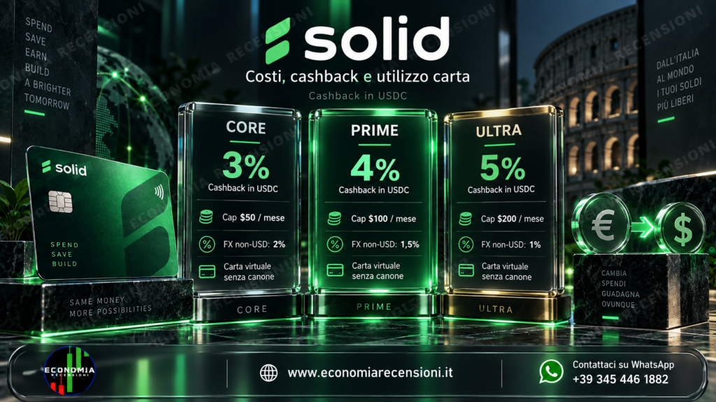Cashback di Solid collegato agli acquisti con carta