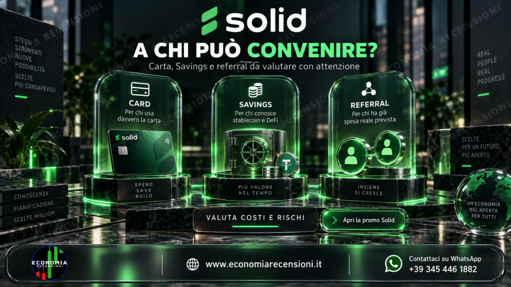 Cashback di Solid collegato agli acquisti con carta