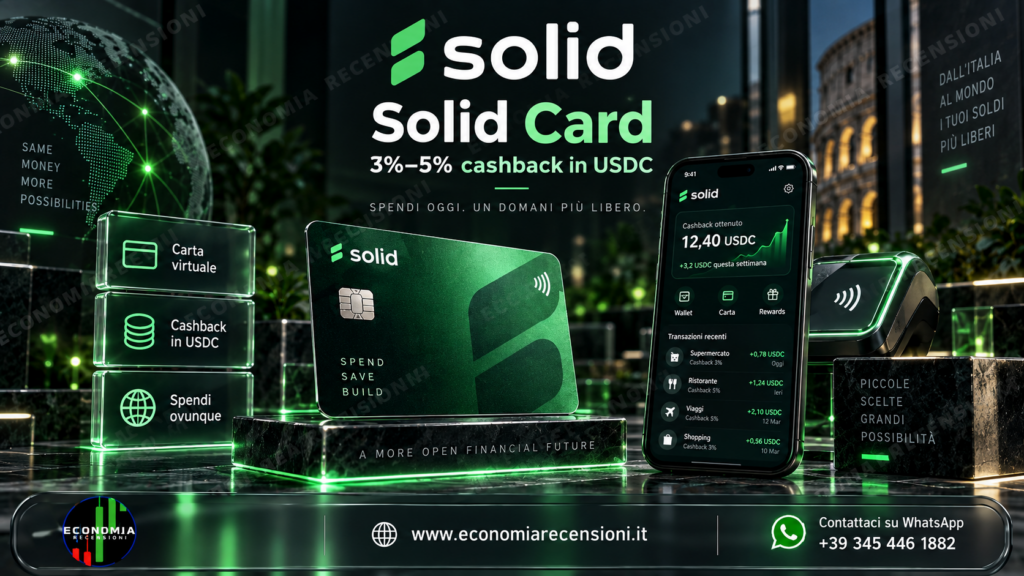 Cashback di Solid collegato agli acquisti con carta