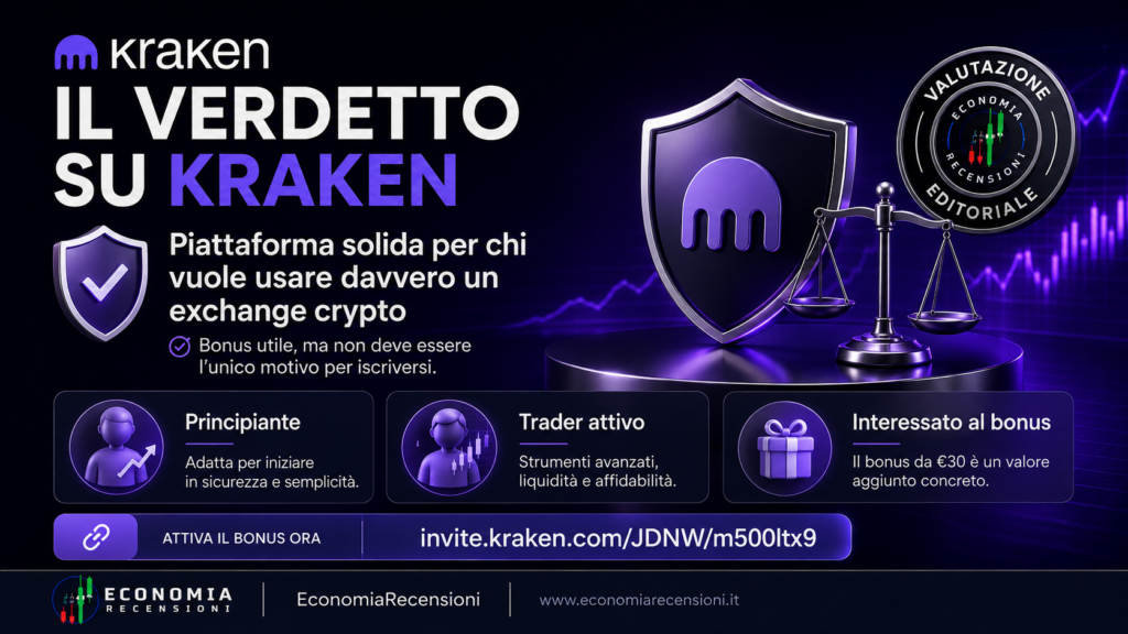 Schermata Kraken con costi e commissioni della carta